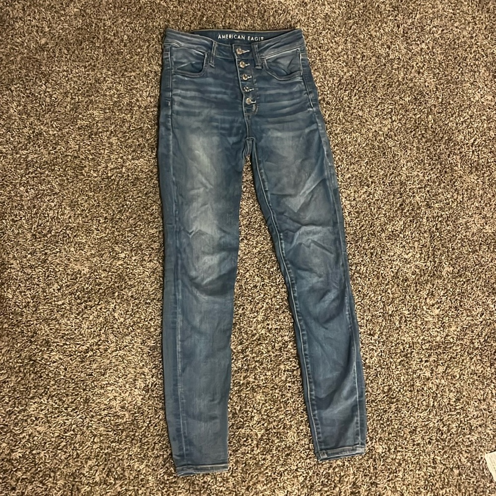 American Eagle size 4 blue next level stretch jeans